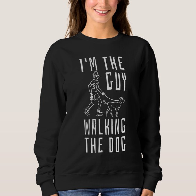 Walking the dog - accessories. Funny dog statement Sweatshirt (Vorderseite)