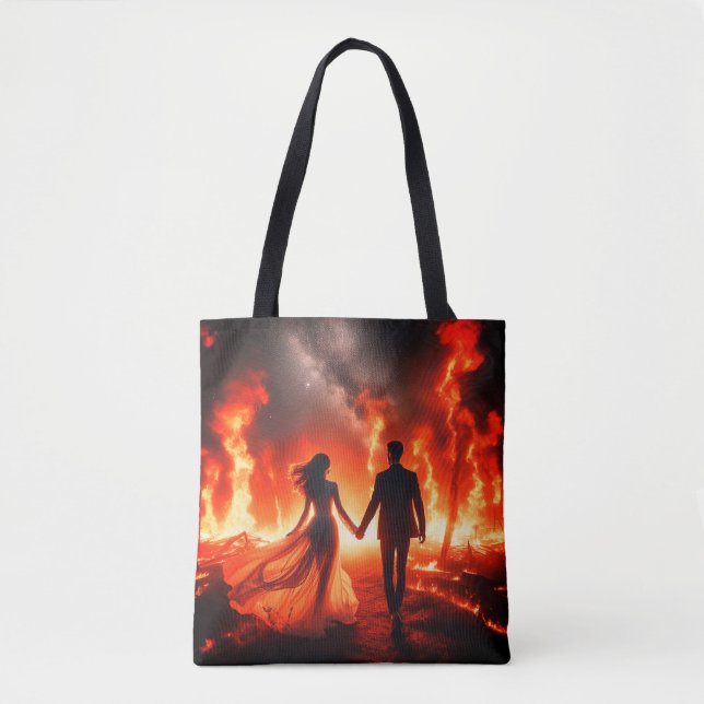 Walking Through the Fire on a Reusable Tote Bag Tasche (Vorderseite)