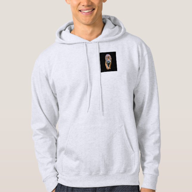 Walking von Tiger-Vorlagen für doppelseitige Desig Hoodie (Vorderseite)