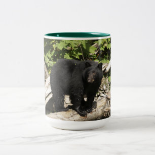 Walking Wild Grizzly Bär Wildlife Foto Zweifarbige Tasse