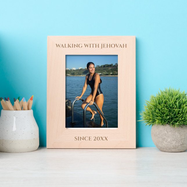 Walking with Jehovah Since 20xx Minimal Geätzte Rahmen (Von Creator hochgeladen)