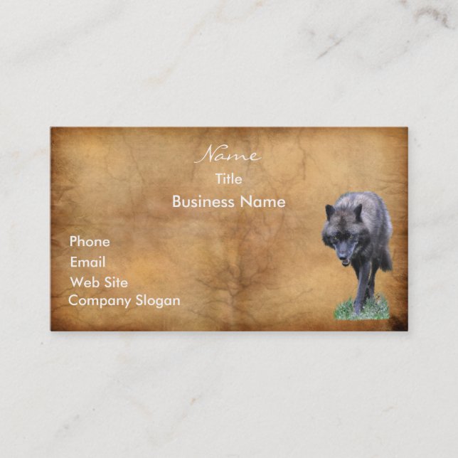 WALKING WOLF Business Card oder Visitenkarte (Vorderseite)