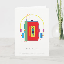 Walkman-Kassettenspieler, Retro-Musik Geburtstagsk Karte