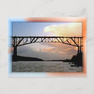 Walkway Bridge im Winter Postkarte