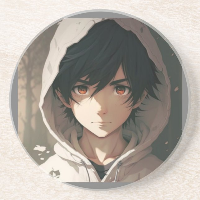 Wall Art Anime Boy Posters Getränkeuntersetzer (Vorne)