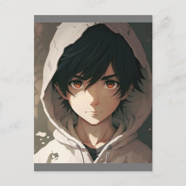 Wall Art Anime Boy Posters Postkarte (Vorderseite)