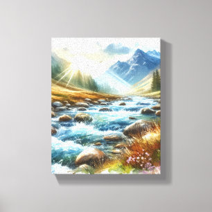WALL ART Berglandschaft Canvas Print Leinwanddruck