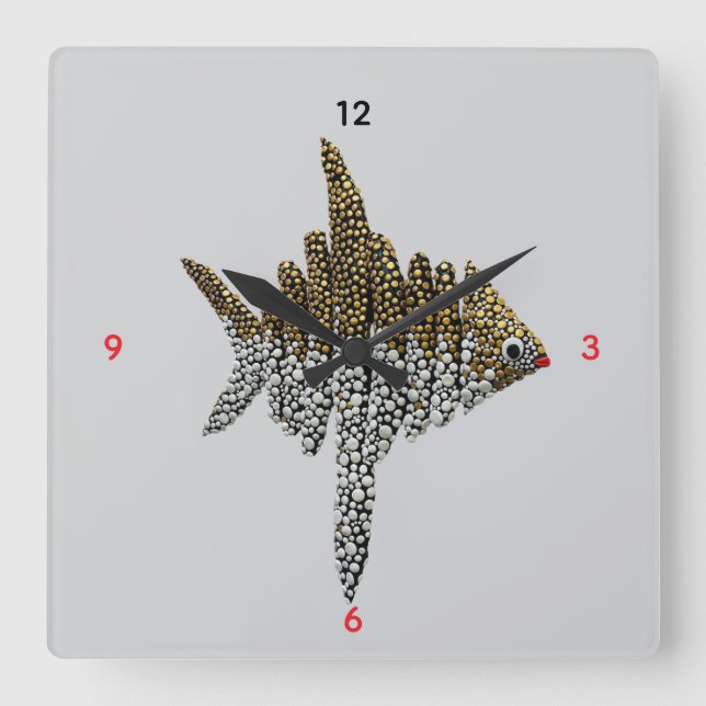 Wall Art & Décor > Clocks Quadratische Wanduhr (Vorderseite)