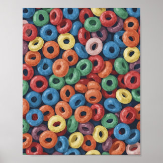 Wall Art. Farbiges Frühstück. Poster