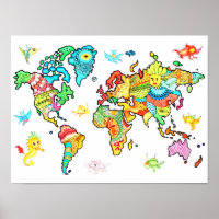 Wall Art Kids Weltkarte