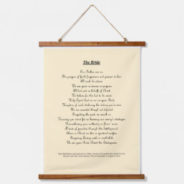 Wall Art mit dem Titel "The Bride" Zuhause oder Ge Wandteppich Mit Holzrahmen