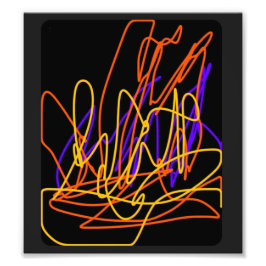 Wall Art Poster, originelles Neonkunstdesign, Farb Fotodruck