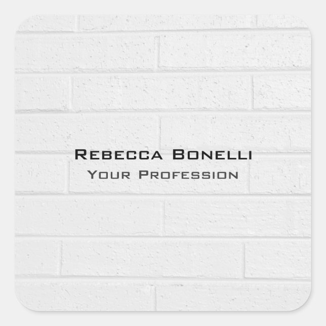 Wall Brick Einzigartig Modernes Minimalistisch Quadratischer Aufkleber (Vorderseite)