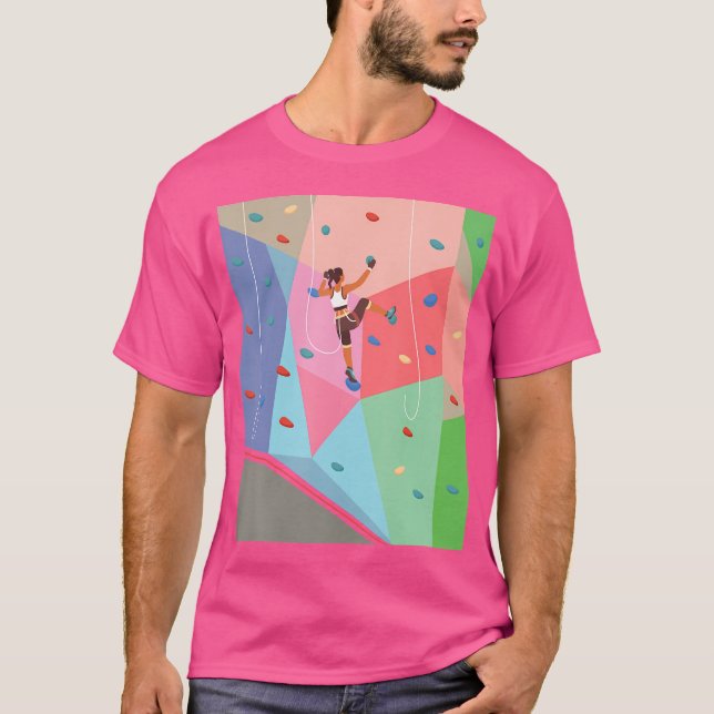 Wall Climbing Girl - Rock Climber Indoor Sport Wer T-Shirt (Vorderseite)