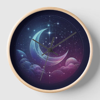 Wall Clock, 10" runder natürlicher Holzrahmen Uhr