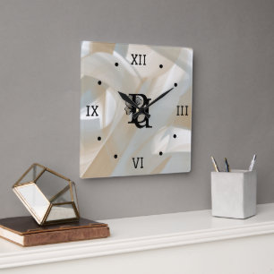 Wall Clock Abstrakt Zuhause Trend Sandy Tornado Quadratische Wanduhr