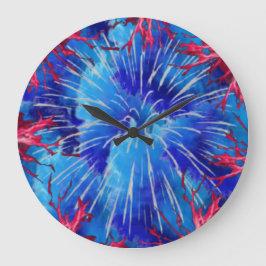 Wall Clock Blue expression  Große Wanduhr
