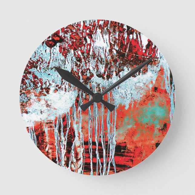 Wall Clock – Corrosion Pulse Runde Wanduhr (Vorderseite)
