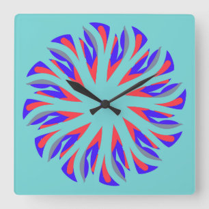 Wall Clock, Ein elegantes, vielfarbiges klassische Quadratische Wanduhr