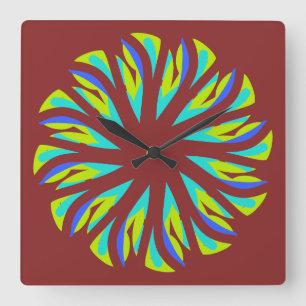 Wall Clock, Ein elegantes, vielfarbiges klassische Quadratische Wanduhr