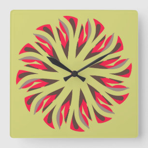 Wall Clock, Ein elegantes, vielfarbiges klassische Quadratische Wanduhr