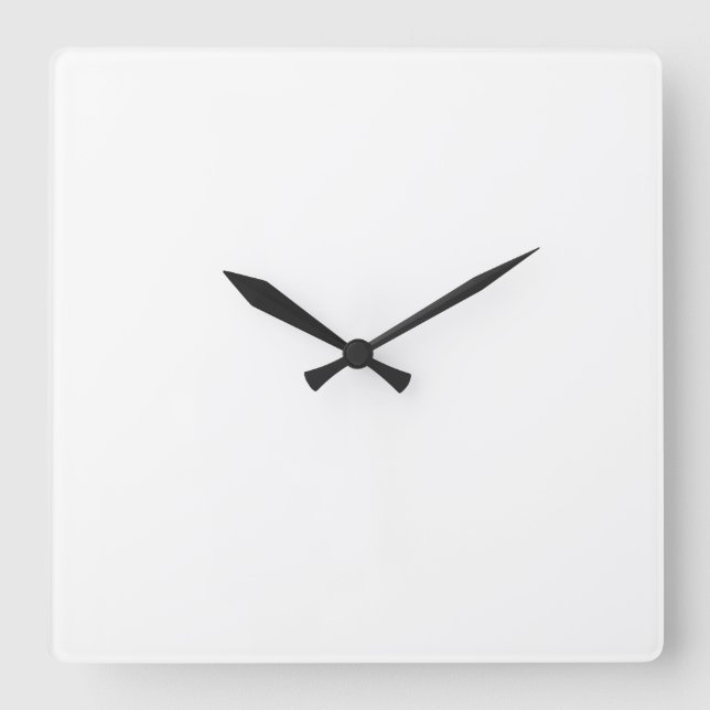 Wall Clock Erstellen Sie Ihr eigenes Design Quadratische Wanduhr (Vorderseite)