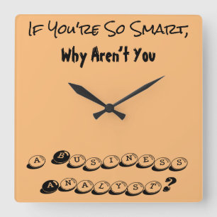 Wall-Clock-Geschäftsanalyse Quadratische Wanduhr