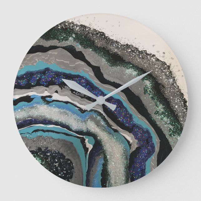 Wall Clock - Glitzer - Rückzugsarmatur Große Wanduhr (Vorderseite)