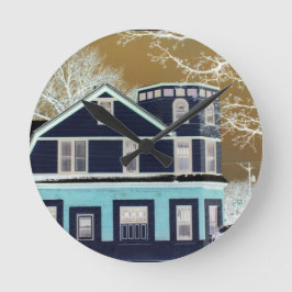 WALL CLOCK L@@K Retro OLD HOUSE Runde Wanduhr