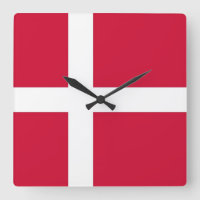 Wall Clock mit der Flagge Dänemarks