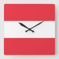 Wall Clock mit der Flagge Österreichs