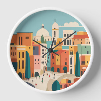 Wall Clock mit lateinischer Stadt Uhr