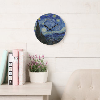 Wall Clock mit Van Gogh's Starry Night Große Wanduhr