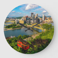 Wall Clock Pittsburgh Foto Duquesne Incline