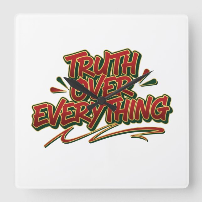 Wall Clock Quadratische Wanduhr (Vorderseite)