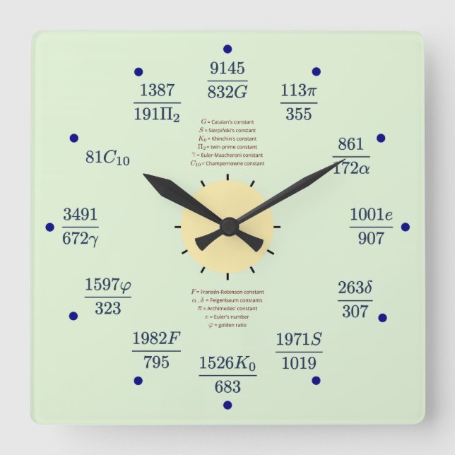 Wall Clock Quadratische Wanduhr (Vorderseite)