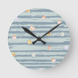 Wall Clock – Whimsy Faces Runde Wanduhr