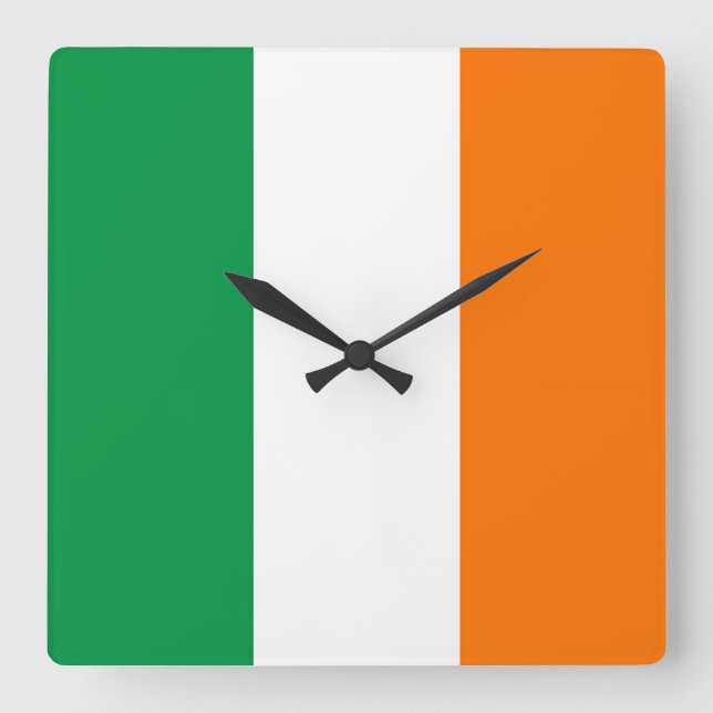 Wall Clock with Flag Quadratische Wanduhr (Vorderseite)