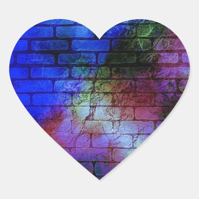 Wall Graffiti Herz-Aufkleber (Vorderseite)