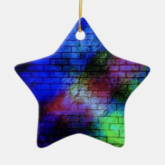 Wall Graffiti Keramik Ornament (Vorne)