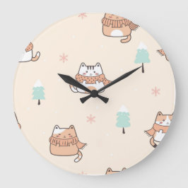 WALL KITTY KAT CLOCK GROßE WANDUHR
