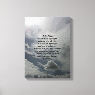 WALL LEINWAND MUTTER NATURE POEM STILE DESIGN