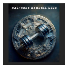 Wall-Logo aus Halfhydes Barbell Club Poster