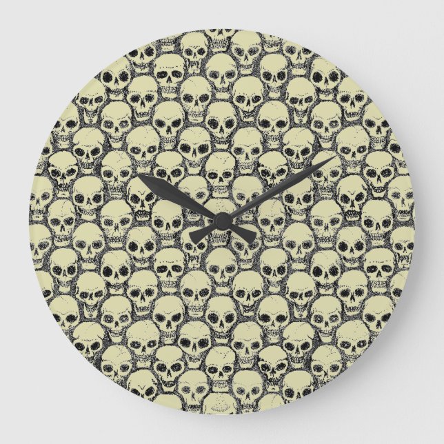 Wall o’ Skulls Große Wanduhr (Vorderseite)