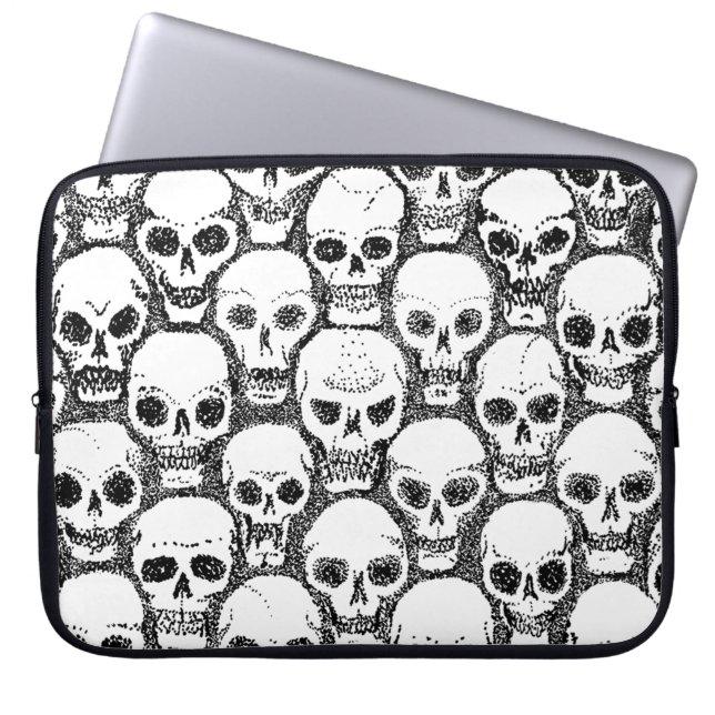 Wall o’ Skulls Laptopschutzhülle (Vorderseite)