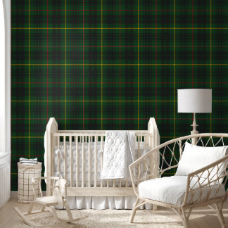 Wall Paper - Green Tartan Tapete