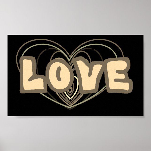 Wall Poster mit Liebe- und Herzbildern (Vorne)