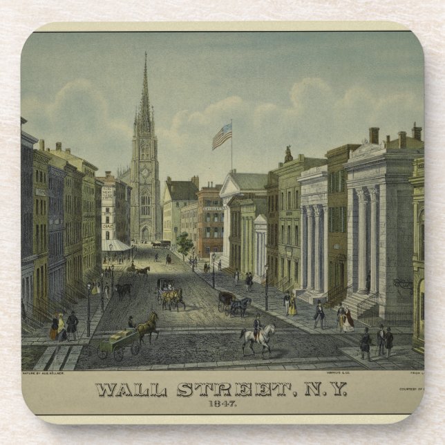 Wall Street 1847 Getränkeuntersetzer (Vorderseite)