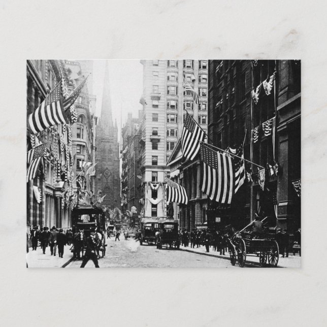 Wall Street 1900 Postkarte (Vorderseite)