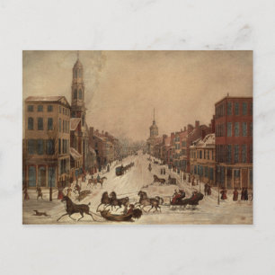 Wall Street im Winter Postkarte